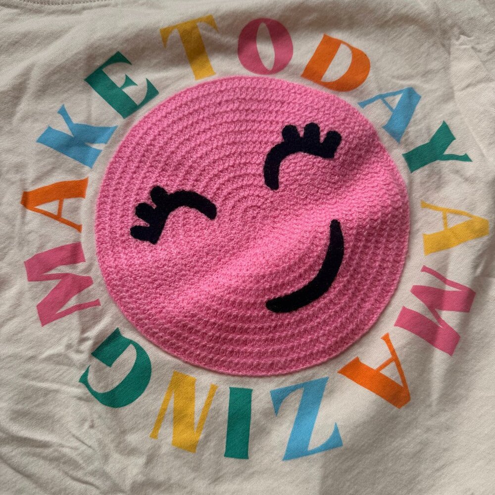 Kids Zara Pink And cream Sun Design Shirt
